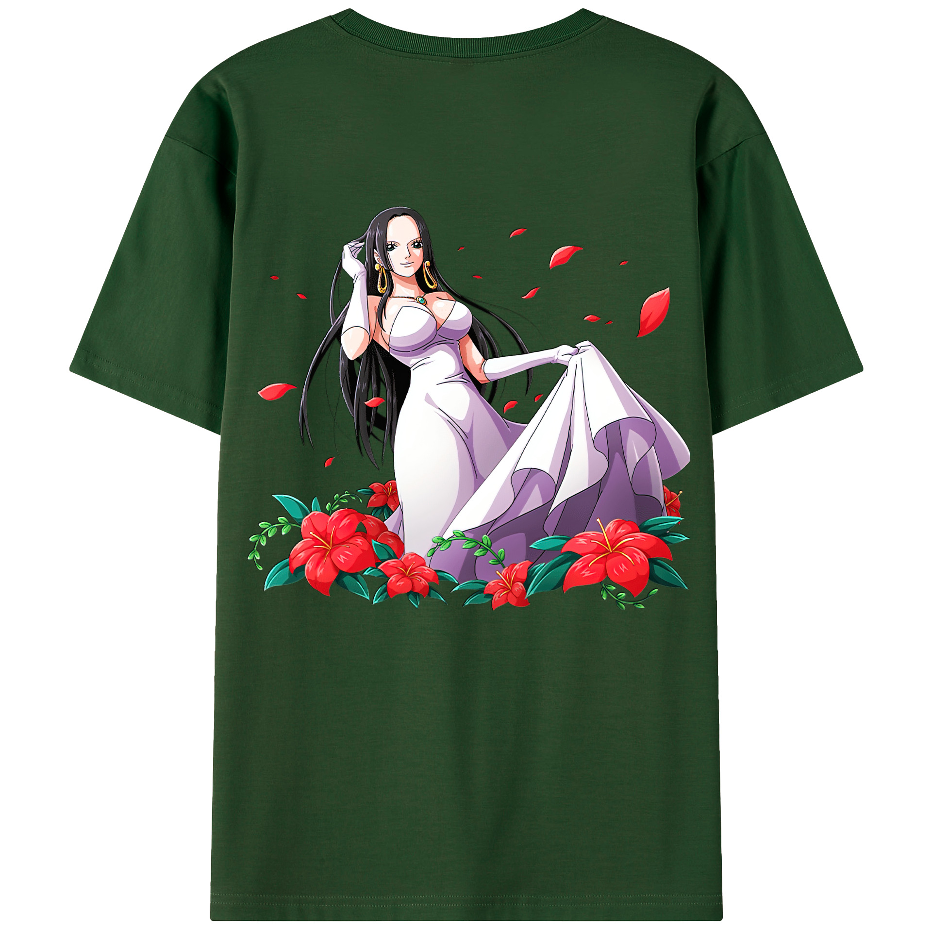 ワンピース ボア・ハンコック ONE PIECE Boa·Hancock 綿100％半袖Tシャツ（背面プリント）